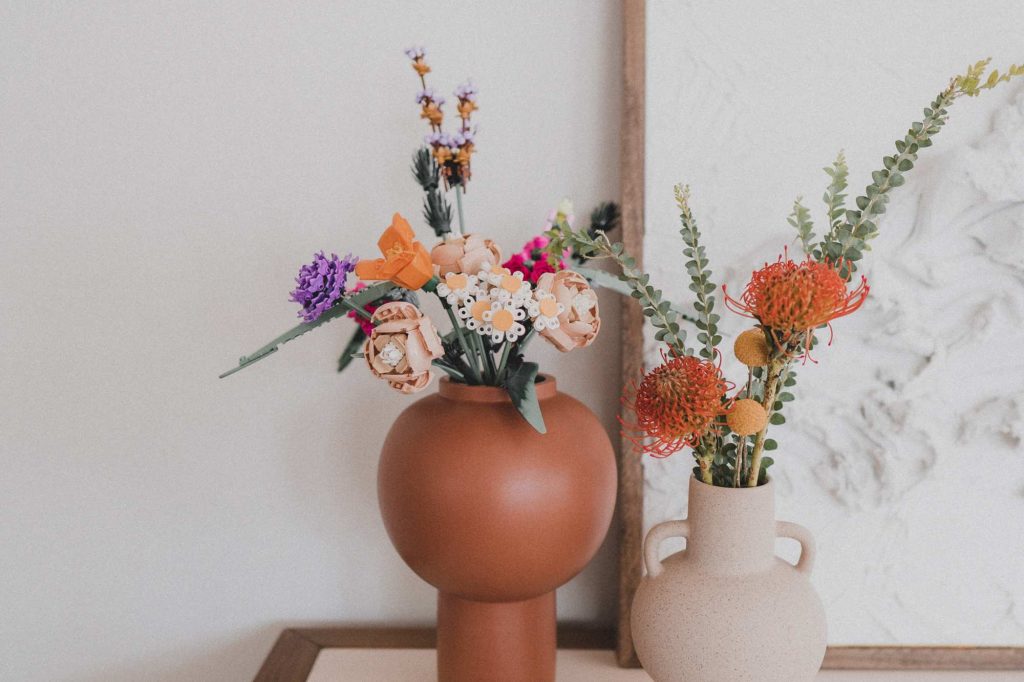 fleurs lego dans vase lego flowers in a vase
