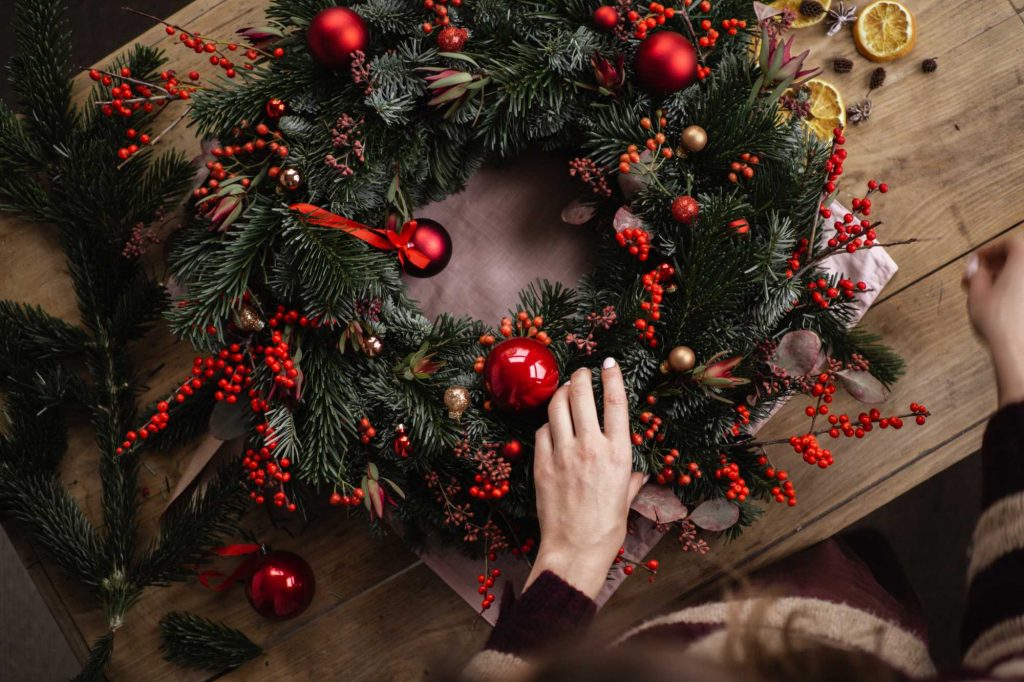 traditionnelle guirlande de noel traditional christmas garland
